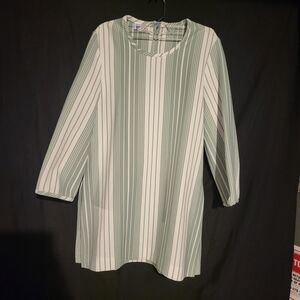 Light Green And White Mini Dress